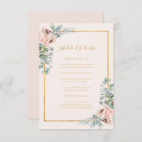 Blush Floral | Pastel Wedding Schedule of Events