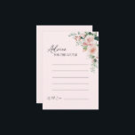 Blush Floral Pink Wedding Advice Card<br><div class="desc">This blush floral pink wedding advice card design features beautiful chic classic backgrounds of pastel pink and navy blue with simple modern typography and elegant calligraphy to set a sophisticated tone for any style of event. Each product is embellished with gorgeous blush pink roses and peach and ivory hydrangeas arranged...</div>