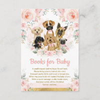 Blush Floral Puppy Dog Books for Baby Girl Shower