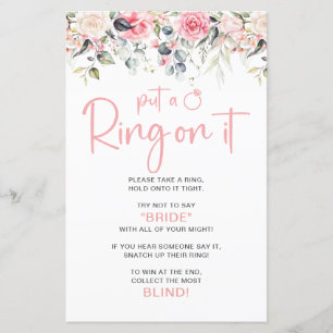 Blush Floral   Put A Ring On It Game
