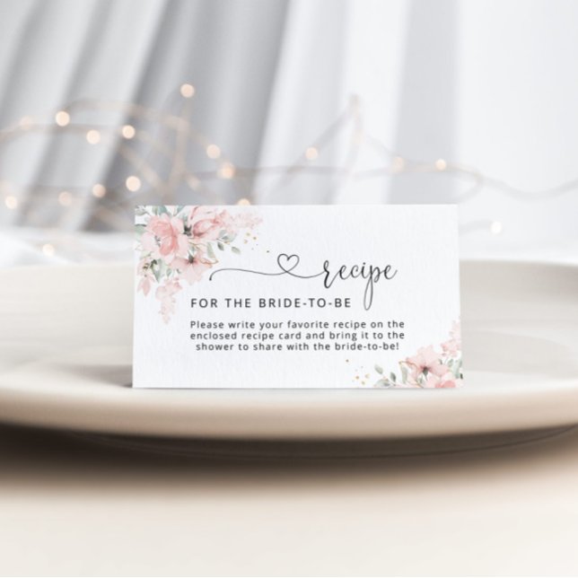 Blush floral Recipe for the bride to be Enclosure  (Creator Uploaded)