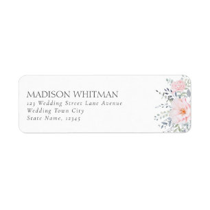Blush Floral Return Address