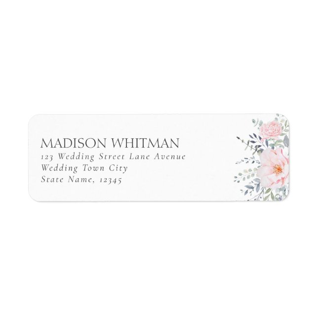 Blush Floral Return Address (Front)