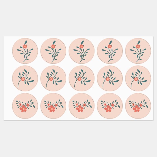 Blush Floral Teal Botanical (Sheet)
