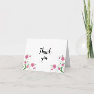 Blush Floral Thank You Card | Romantic Watercolor 