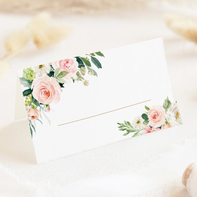 Blush Floral Wedding Table Place Cards (Creator Uploaded)