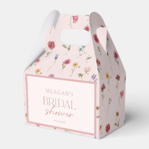 Blush Floral Wildflower Bridal Shower Gift Favour  Favour Box