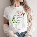 Blush Floral Wreath Grandmother Of The Groom T-Shirt<br><div class="desc">Looking for the perfect bridal party t-shirt collection? Look no further than our beautiful blush floral wreath collection. Featuring chic calligraphy font writing that reads "Grandmother Of The Groom" with the bridesmaids' names personalised on each shirt. Our collection is perfect for your bridesmaids' hen party, with space for the date...</div>