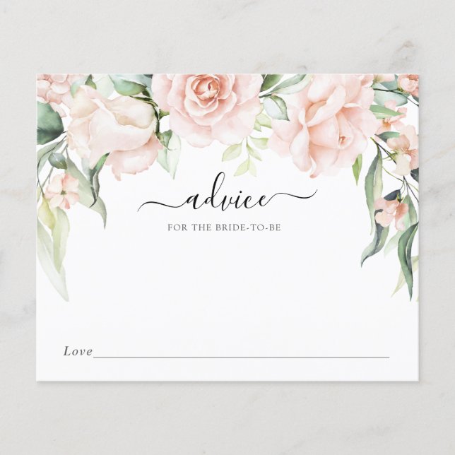 Blush Florals and Greenery Advice for the Bride  (Front)