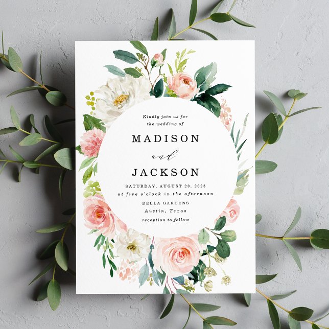 Blush Florals | Wedding Invitation (Creator Uploaded)