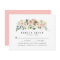 Blush Florals | Wedding RSVP Card With Meal Choice