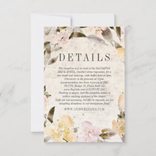 Blush florals with rustic cream backing details RS RSVP Card