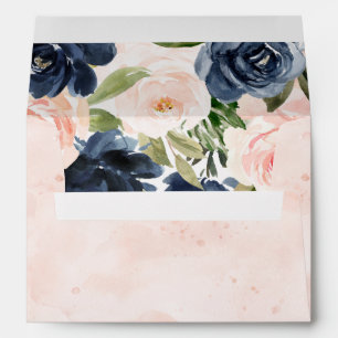 Blush Flowers Baby Bridal Shower Birthday Wedding Envelope
