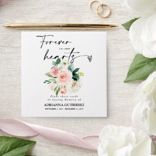 Blush Flowers Boho Seed Packet Memorial Funeral Envelope