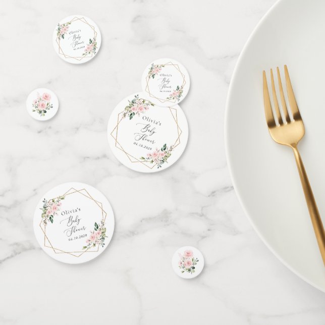 Blush Flowers, Pink Flowers, Boho, Baby Shower Confetti (Group)