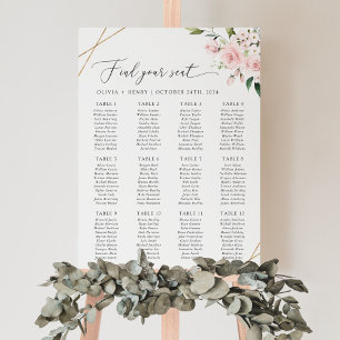 Blush Flowers, Pink Flowers, Wedding Seating Chart
