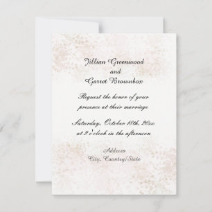 Blush Flush Wedding Invitation