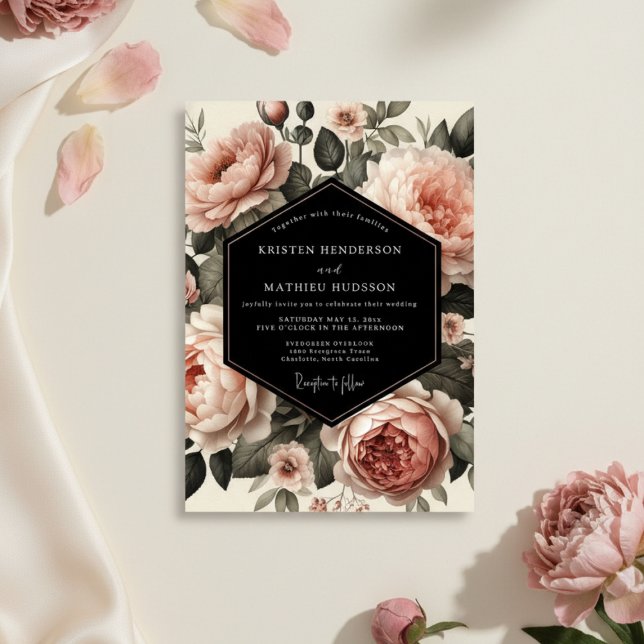 Blush Garden Bloom Wedding Invitation (Creator Uploaded)