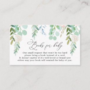 Blush Garden Books For Baby Baby Shower Card