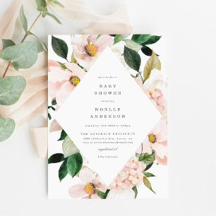 Blush Garden Spring Baby Shower Invitation