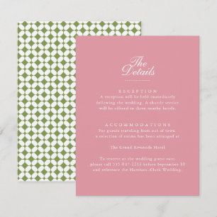 Blush Garden Wedding Details Card