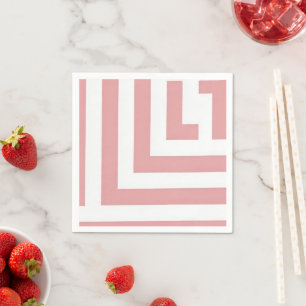 Blush Geometric Party Napkins