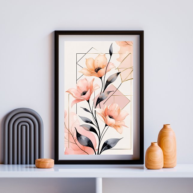 Blush Geometry Bloom Poster (Creator Uploaded)