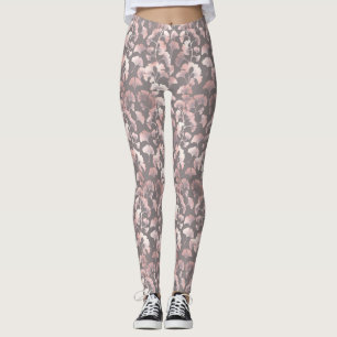 Blush Ginkgo Luxe – Gold Botanical on Black (2) Leggings