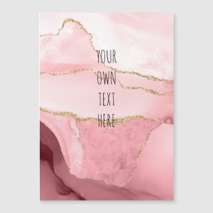 Blush Gold Agate Create Your Own Magnetic Card