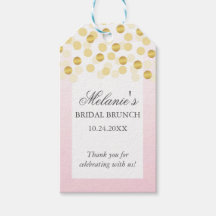 Blush Gold Bridal Brunch and Bubbly Favour Tag
