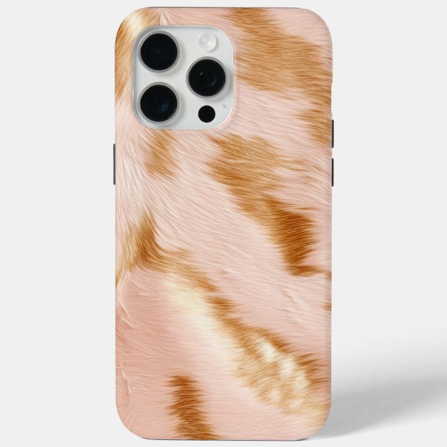 Blush Gold Cowgirl Cowhide Case-Mate iPhone Case (Back)