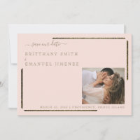 Blush & Gold Dazzling Wedding Save our Date
