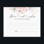 Blush gold floral advice and wishes card. flyer<br><div class="desc">Elegant blush watercolor wedding advice and wishes card.
Matching items available.</div>