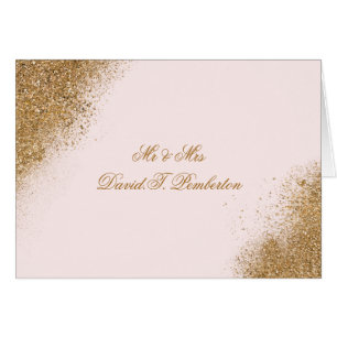 Blush Gold Glitter Sparkle Elegant Wedding