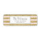 Blush Gold Glitter Stripes Address label