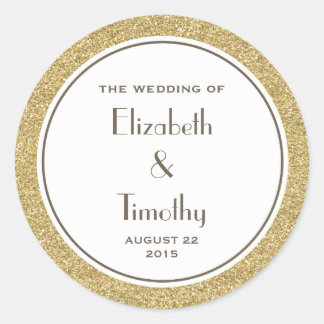 Blush Gold Glitter stripes sticker