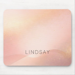 Blush Gold Glow Gradient Mouse Mat