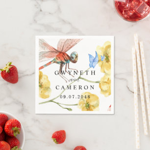 Blush Gold Greenery Succulent Dusty Blue Wedding N Napkin