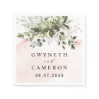 Blush Gold Greenery Succulent Dusty Blue Wedding