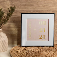 Blush Gold Heart Arrows Names Anniversary Date