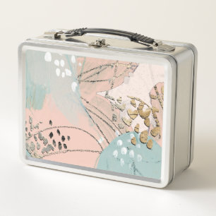 Blush & Gold I Metal Lunch Box