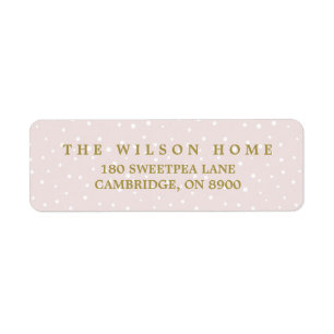 Blush & Gold Joy Script   Holiday Address Label