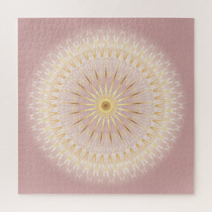 Blush Gold Mandala Jigsaw Puzzle