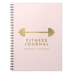 Blush & Gold Personalised Fitness Journal