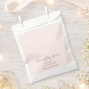 Blush & Gold Princess Baby Shower  Favour Bags