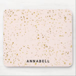 Blush Gold splatter, modern, salon Mousepad<br><div class="desc">Modern,  blush,  gold splatter,  mouse pad. Designed for designers,  stylists,  salons,  hair and make-up artists,  nails and lash artists,  wellness centre and more.</div>