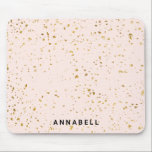 Blush Gold splatter, modern, salon Mousepad<br><div class="desc">Modern,  blush,  gold splatter,  mouse pad. Designed for designers,  stylists,  salons,  hair and make-up artists,  nails and lash artists,  wellness centre and more.</div>