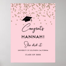 Blush Graduate Grad Party Class of 2023 Digital