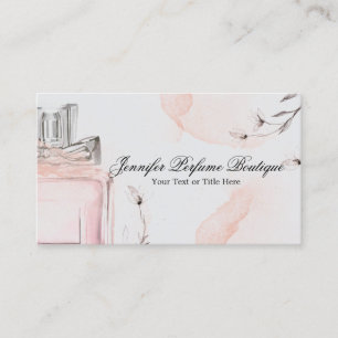 Blush Gray Classy Perfume Essential Oils Business Card