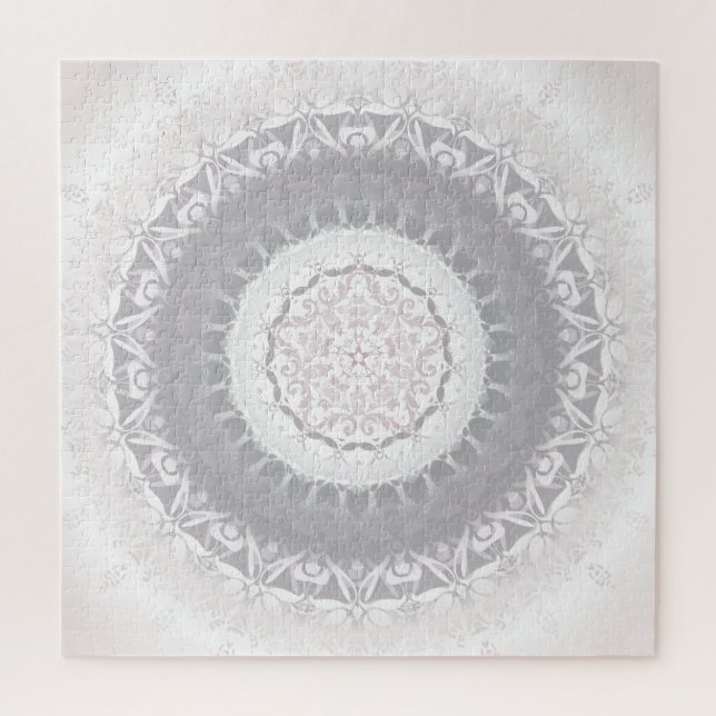 Blush Gray  Mandala Jigsaw Puzzle (Vertical)